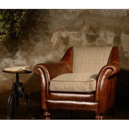 Tetrad Harris Tweed Dalmore Accent Chair - Option B (Hide & Tweed) Tetrad Harris Tweed Dalmore Accent Chair - Option B (Hide & Tweed)