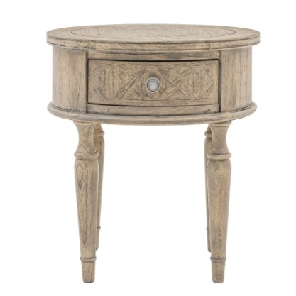 Gallery Mustique Round 1 Drawer Side Table Gallery Mustique Round 1 Drawer Side Table