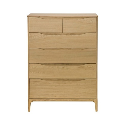 Ercol Rimini 3284 6 Drawer Tall Wide Chest Ercol Rimini 3284 6 Drawer Tall Wide Chest