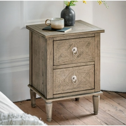 Gallery Mustique 2 Drawer Bedside Table