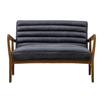 Gallery Direct Datsun 2 Seater Sofa Antique Ebony Gallery Direct Datsun 2 Seater Sofa Antique Ebony
