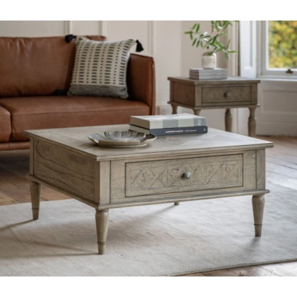 Gallery Mustique Square 2 Drawer Coffee Table