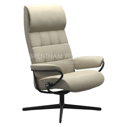 Stressless London High Back Chair With Urban Cross Base (No Stool) Stressless London High Back Chair With Urban Cross Base (No Stool)