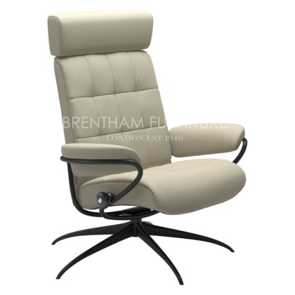 Stressless London Adjustable Headrest Chair Star Base ( No Stool ) Stressless London Adjustable Headrest Chair Star Base ( No Stool )