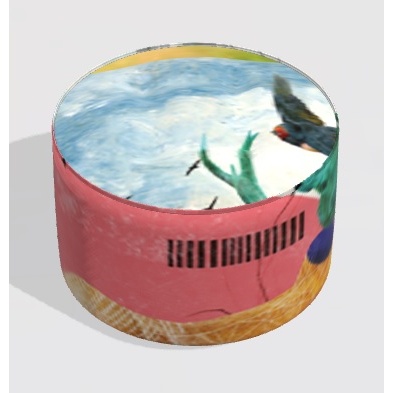 Fama Arianne Love Small Round Footstool 'RS' Fama Arianne Love Small Round Footstool 'RS'