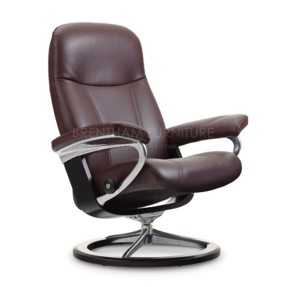 Stressless Consul Chair With Signature Base (No stool) Stressless Consul Chair With Signature Base (No stool)