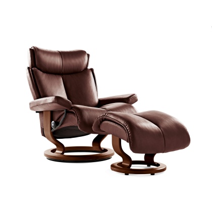Stressless Magic Chair and Stool with Classic Base Stressless Magic Chair and Stool with Classic Base