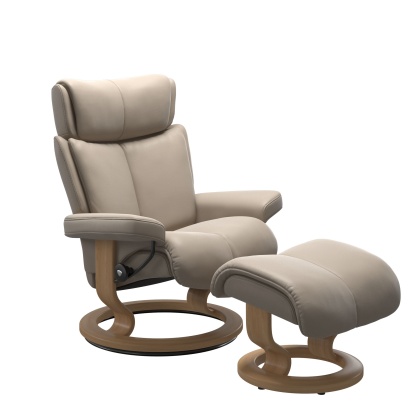 Stressless Magic Chair and Stool with Classic Base Stressless Magic Chair and Stool with Classic Base