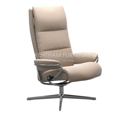 Stressless Tokyo High Back Recliner Chair With Urban Cross Base Stressless Tokyo High Back Recliner Chair With Urban Cross Base