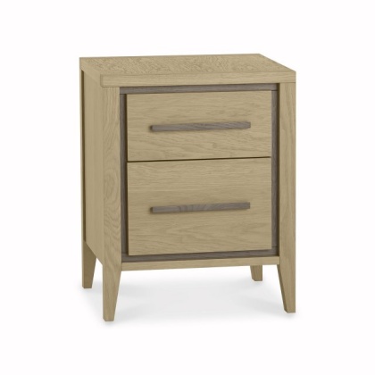Bentley Designs Rimini Aged Oak & Weathered Oak 2 Drawer Nightstand Bentley Designs Rimini Aged Oak & Weathered Oak 2 Drawer Nightstand