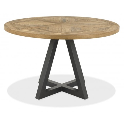 Bentley Designs Indus Rustic Oak Circular Dining Table Bentley Designs Indus Rustic Oak Circular Dining Table