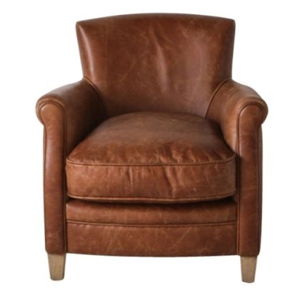 Gallery Direct Mr. Paddington Chair Vintage Brown Leather Gallery Direct Mr. Paddington Chair Vintage Brown Leather