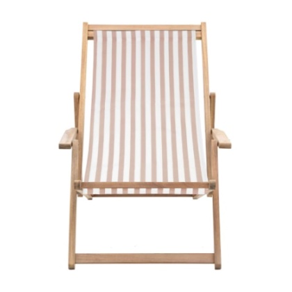 Brentham Deck Chair Clay Stripe