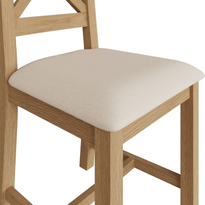 Woodfield Oak Cross Back Chair Fabric
