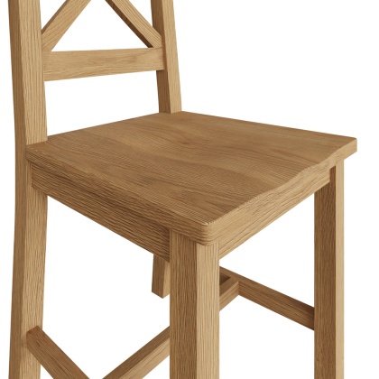 Woodfield Oak Cross Back Chair Wooden Seat