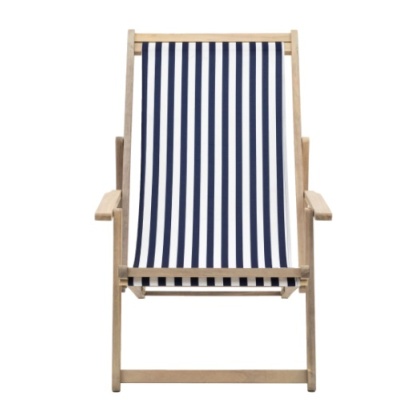 Brentham Deck Chair Navy Stripe