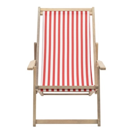 Brentham Deck Chair Red Stripe