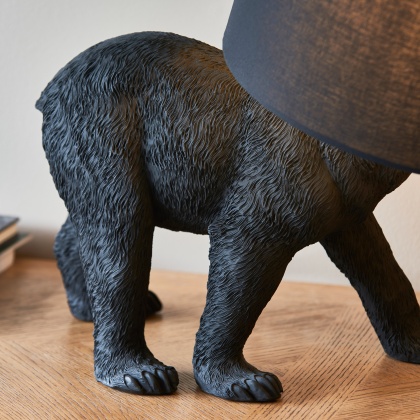 Barack Bear Table Lamp - Black