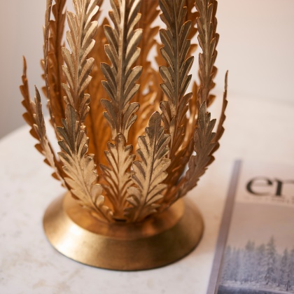 Delphine Table Lamp - Gold Leaf