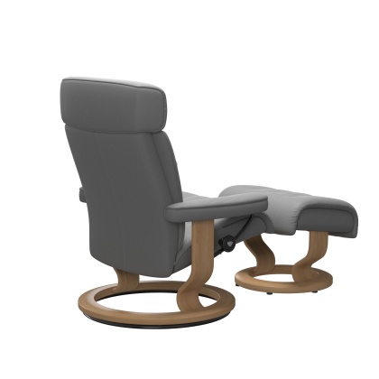 Stressless Erik Chair and Stool with Classic Base