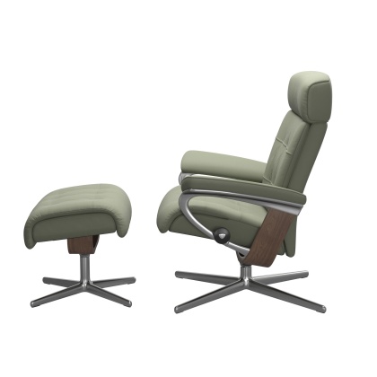 Stressless Erik Chair and Stool with Cross Base