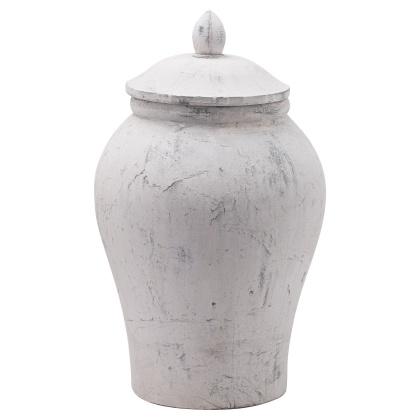 Hill Interiors Bloomville Large Stone Ginger Jar