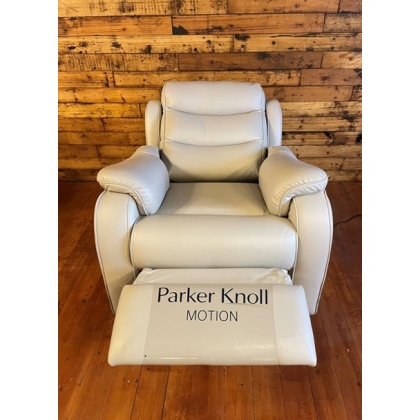 Parker Knoll Michigan Power Recliner Chair - Leather Como Dove