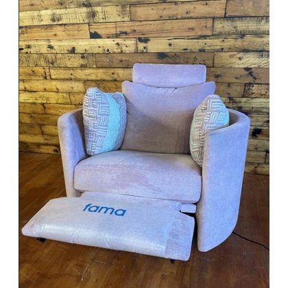 Fama Moon Moon Electric Power Recliner - Kaya FR71 Mauve Fabric