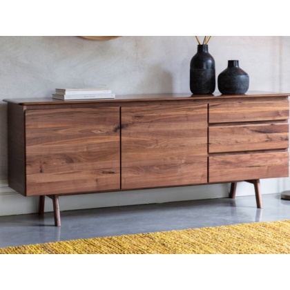 Gallery Madrid 2 Door 3 Drawer Sideboard Walnut