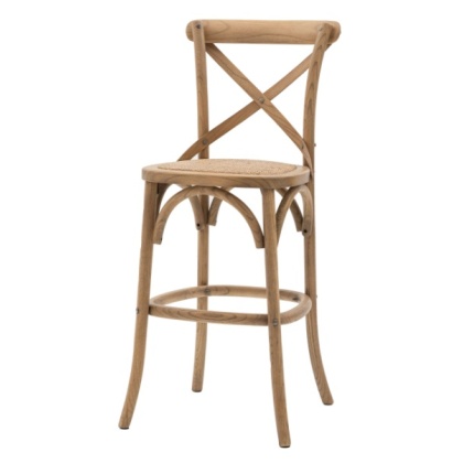 Gallery Cafe Stool Natural/Rattan (PAIR)