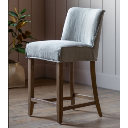 Gallery Tarnby Bar Stool Grey Linen (Set of 2)