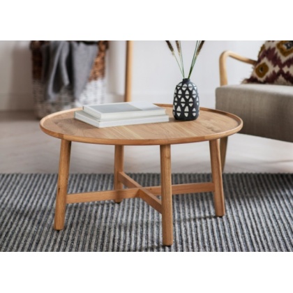 Gallery Kingham Round Coffee Table Oak