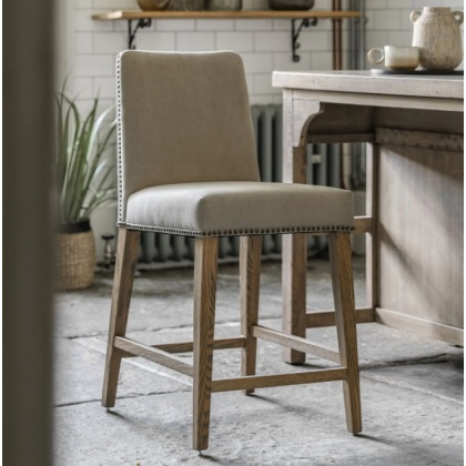 Gallery Rex Bar Stool Cement (Pair)