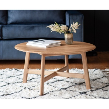 Gallery Madrid Round Coffee Table Oak