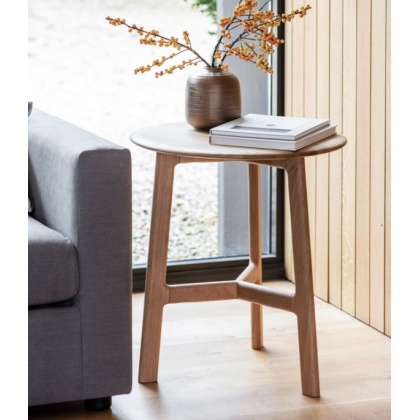 Gallery Madrid Round Side Table Oak