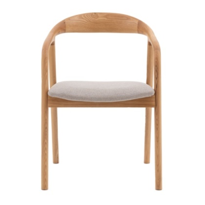 Gallery Direct Madrid Upholstered Dining Chair Oak (Pair) Gallery Direct Madrid Upholstered Dining Chair Oak (Pair)