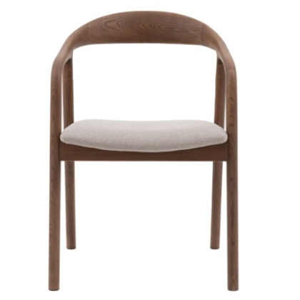 Gallery Direct Madrid Upholstered Dining Chair Walnut (Pair) Gallery Direct Madrid Upholstered Dining Chair Walnut (Pair)