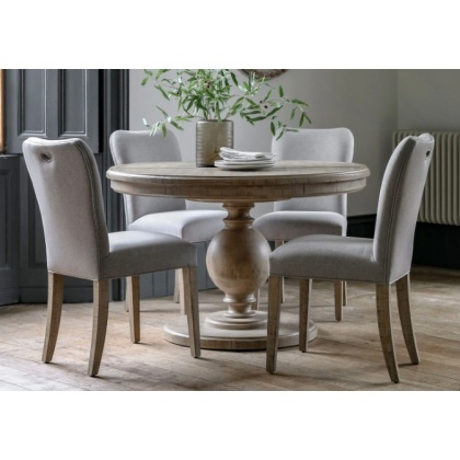 Gallery Vancouver Round Extending Dining Table + 4 Dining Chairs Gallery Vancouver Round Extending Dining Table + 4 Dining Chairs