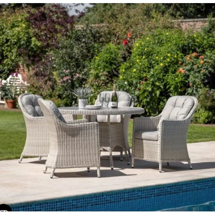 Gallery Direct Holton 4 Seater Round Dining Set Gallery Direct Holton 4 Seater Round Dining Set