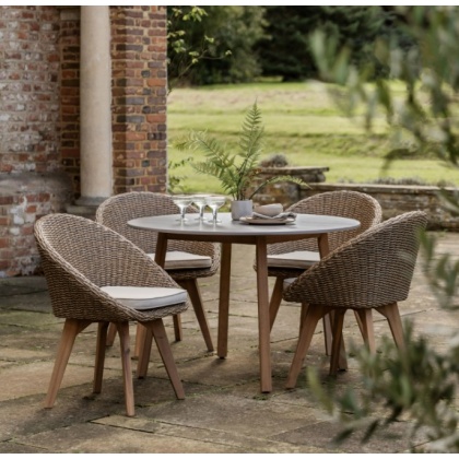 Gallery Direct Avena 4 Seater Round Dining Set Gallery Direct Avena 4 Seater Round Dining Set