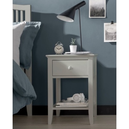 Bentley Designs Ashby Soft Grey 1 Drawer Nightstand Bentley Designs Ashby Soft Grey 1 Drawer Nightstand