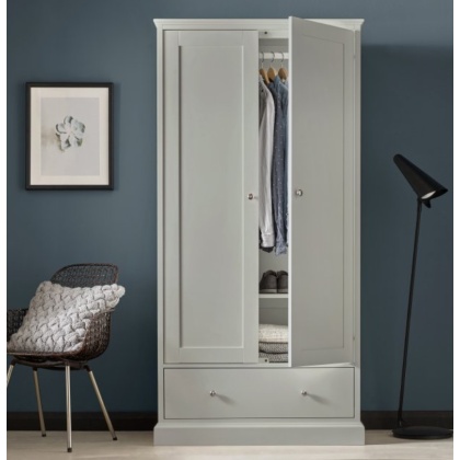 Bentley Designs Ashby Soft Grey Double Wardrobe Bentley Designs Ashby Soft Grey Double Wardrobe