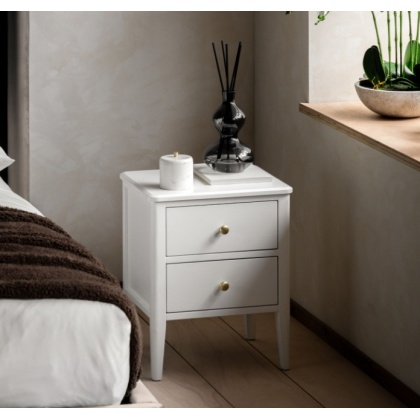 Gallery Direct Acton 2 Drawer Bedside White Gallery Direct Acton 2 Drawer Bedside White