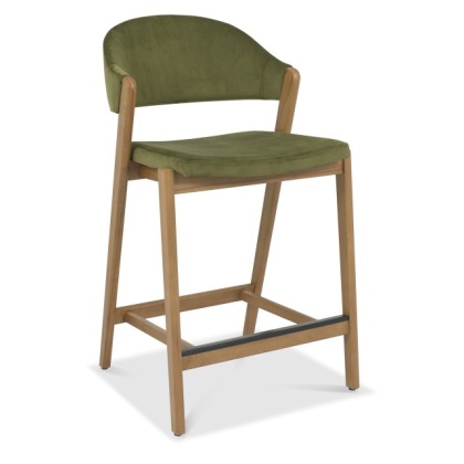 Bentley Designs Camden Rustic Oak Upholstered Bar Stool Bentley Designs Camden Rustic Oak Upholstered Bar Stool