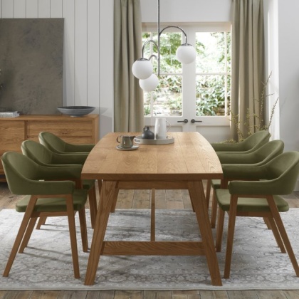 Bentley Designs Camden Rustic Oak 6 - 8 Seater Dining Table Bentley Designs Camden Rustic Oak 6 - 8 Seater Dining Table