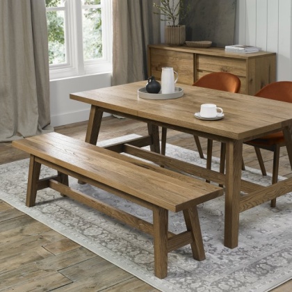 Bentley Designs Camden Rustic Oak Small Bench Bentley Designs Camden Rustic Oak Small Bench