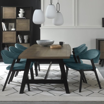 Bentley Designs Camden Weathered Oak & Peppercorn 6 - 8 Seater Dining Table Bentley Designs Camden Weathered Oak & Peppercorn 6 - 8 Seater Dining Table