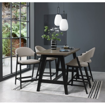 Bentley Designs Camden Weathered Oak & Peppercorn Bar Table Bentley Designs Camden Weathered Oak & Peppercorn Bar Table