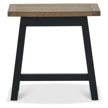 Bentley Designs Camden Weathered Oak & Peppercorn Side Table Bentley Designs Camden Weathered Oak & Peppercorn Side Table