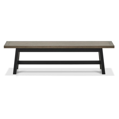 Bentley Designs Camden Weathered Oak & Peppercorn Small Bench Bentley Designs Camden Weathered Oak & Peppercorn Small Bench